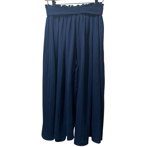 Sweet Rain Young Contemporary Size S Pleated Wide Leg Paper-bag Waist Culottes - Picture 3 of 9